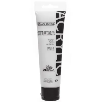 Culoare Acrilica Artists Acrylic Phoenix, Titanium White, 100 ml