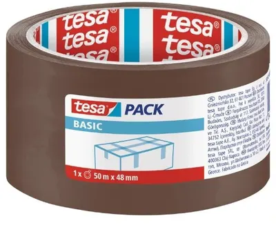 Bandă de ambalare Tesa Basic - Maro, 48 mm х 50 m