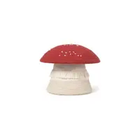Coș de jucării pentru copii roșu-crem din material textil ø 38x33 cm Big Mushroom – Lorena Canals