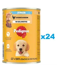 PEDIGREE Junior 24x400g set conserve catei, cu pui in aspic
