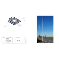Pachet Inovator pentru Iluminat: Balama de Rabatare + Stalp Conic cu Flansa de 5m - Solutie de Mentenanta Facila