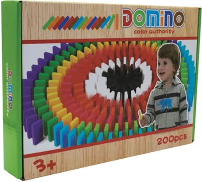 Domino din lemn B-MAX, 200 piese