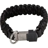 Zgarda Herm.Sprenger Paracord neagra cu eliberare rapida - 60 cm