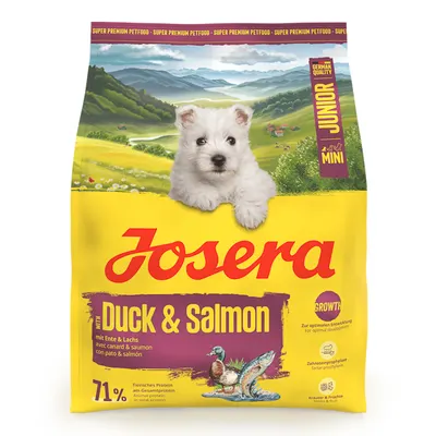 Josera Mini Junior: rață și somon, 5x900 g