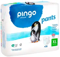 Scutece chilotei Pingo Ultrasoft - XL, mărimea 6, 16 kg, 26 buc.