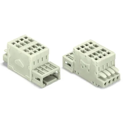 2-conductor combi strip; 100% protected against mismating; 1.5 mm²; Pin spacing 3.5 mm; 7-pole; 1,50 mm²; light gray