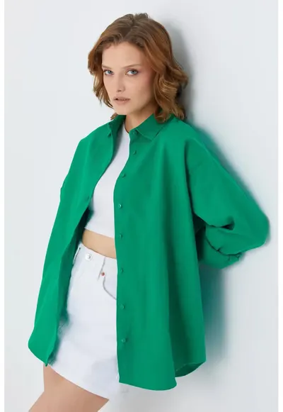 Camasa dama - camasa verde - textil - Verde