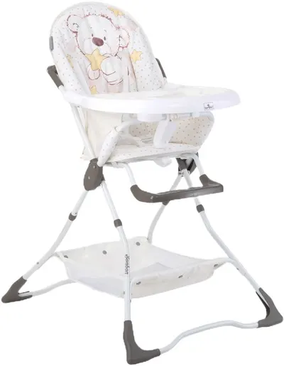 Scaun înalt Lorelli - Bonbon Teddy Bear, alb