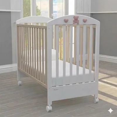 Patut pentru bebeluși Bambino Casa - Bella, Naturale-Rosa