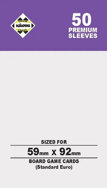 Protecții pentru cărți de joc Kaissa Premium Sleeves 59 x 92 mm (Standard Euro) - 50 buc.