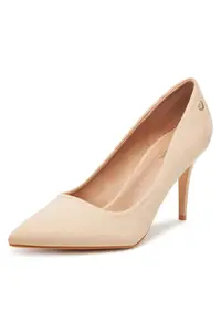 Pantofi dama - stiletto - bej - textil