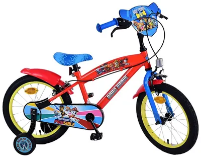 Bicicletă pentru copii cu roți ajutătoare E&L cycles - Patrula Cățelușilor, 16''