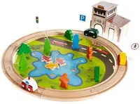 Set Kruzzel - Calea ferata din lemn cu set de pescuit