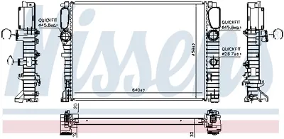 Radiator apa racire motor (transmisie automata manuala) MERCEDES CLS (C219), E T-MODEL (S211), E (VF211), E (W211) 1.8-5.0 intre 2002-2010