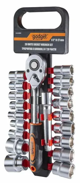 Cheie cu clichet Gadget - 20 piese, 1/2'', 8-27 mm