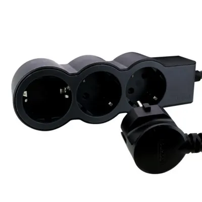 Prelungitor Sch 3x2p+t Standard 3m 1,5mm2 Negru