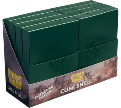 Cutii pentru cărți Dragon Shield Cube Shell - Forest Green (8 buc.)