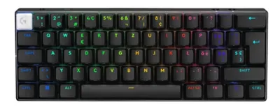 Tastatură gaming Logitech - PRO X 60 LIGHTSPEED, wireless, Tactile, neagră