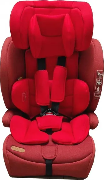 Scaun auto cu Isofix Baby Care Safety Plus Rosu 9-36 kg, Omologare R-129 i-Size, Tetiera reglabila, Sistem de prindere in centura de siguranta, Husa detasabila