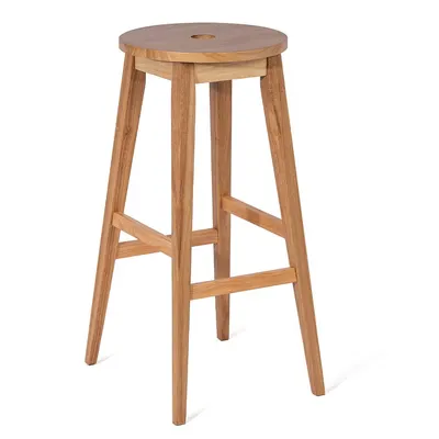 Scaun de bar în culoare naturală din lemn de arbore de cauciuc (înălțime șezut 75 cm) Club – Bonami Essentials