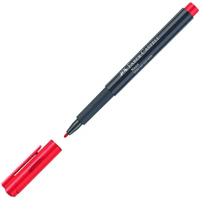 Marker Faber-Castell Neon - Neon roșu, 1.5 mm