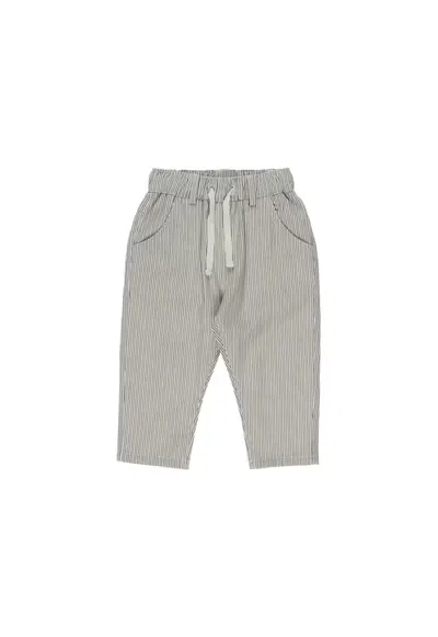 Pantaloni eleganti cu elastic in talie - Holiday Time - cu dungi Bej - pentru baietei - Bej