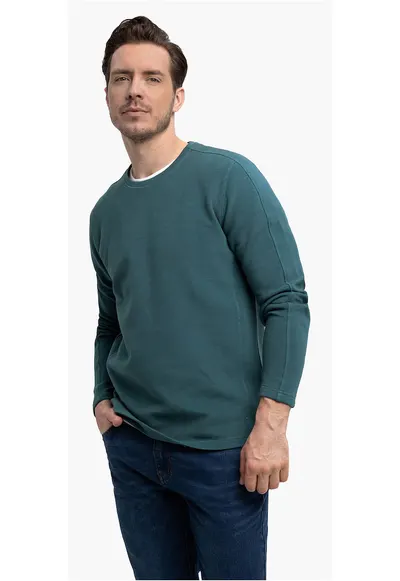 Tricou barbati cu maneci lungi L-Far - turcoaz - Turcoaz