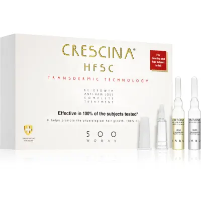 Crescina Transdermic 500 Re-Growth and Anti-Hair Loss tratament pentru stimularea creșterii părului și anti-cădere pentru femei 20x3.5 ml