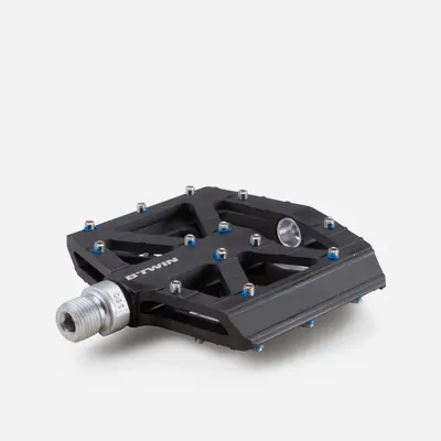 Pedale plate bicicletă MTB 900 Aluminiu Negru