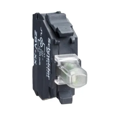 Bloc Lumina intermitent Alba Cap Ø 22, Led Integral 120 V, Borne Tip Clema cu surub