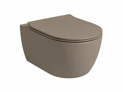 Vas wc suspendat, rimless, crete mat, cu spalare pure vortex, Hatria Planeta