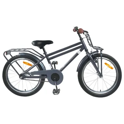 vidaXL Bicicletă pentru Copii 18 Inci pentru 5-7 ani Gri închis