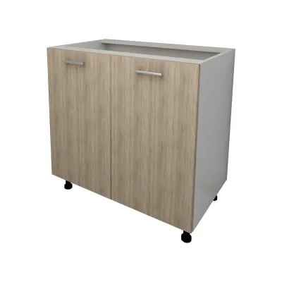 Corp Baza Lecce, 2 Usi, Stejar Sonoma/Alb, 80 x 50 x 80 cm