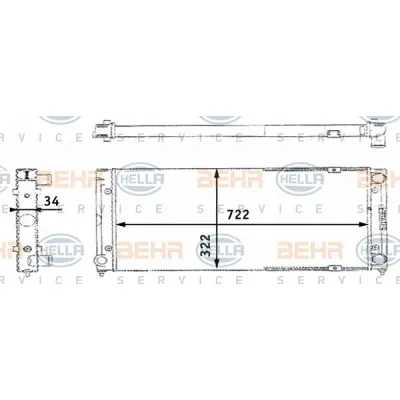 Radiator, racire motor HELLA 8MK 376 713-471