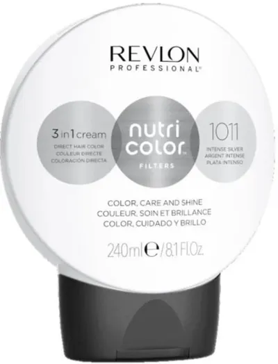 Revlon Professional Nutri Color Filters Mască pentru colorarea părului Metal-Ice Toning Filters, 1011, 240 ml