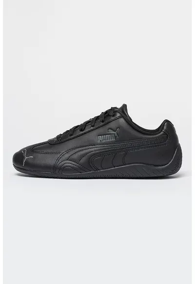 Pantofi sport din piele Speedcat Full cu imprimeu logo - Negru