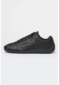 Pantofi sport din piele Speedcat Full cu imprimeu logo - Negru