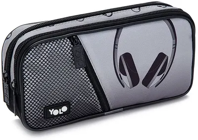 Penar școlar YOLO Earphones - 2 fermoare