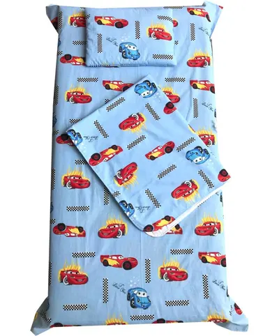 Set 3 piese paturica cu cearsaf si pernuta 140x70 cm Cars
