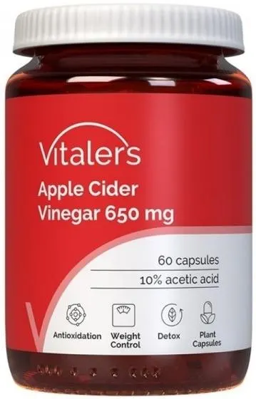 Vitaler's Oțet de mere, 650 mg, 60 capsule