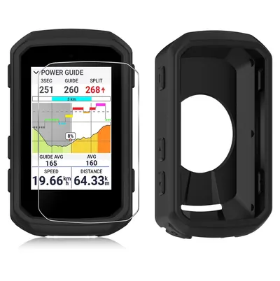 Pachet protecție – husă silicon + sticlă 9H – Garmin Edge 850 / 550