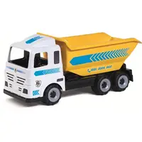 Basculanta de jucarie cu bena galbena mobila, 49 cm lungime, de la 3 ani