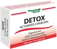 Detox Activated Charcoal, 260 mg, 20 capsule, Phyto Wave