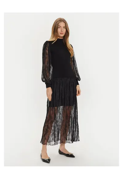 Rochie tricotata de dama neagra - fabrica de calitate