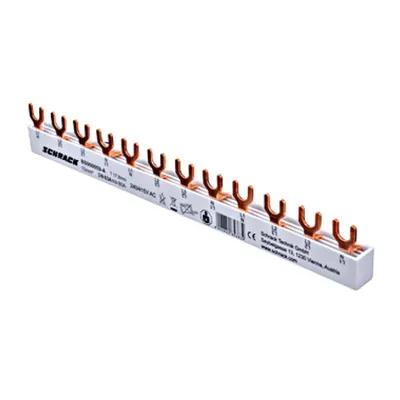Busbar, 1xRCCB 4-pole, 4xSPD, 1xMCB 3+N, 12MW, 10mm2