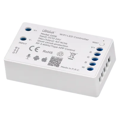 Controller Smart Rf 2.4g Rf Wifi Rgbw 16a 192w 12-24v
