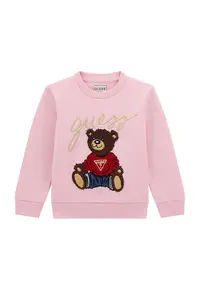 Bluza de trening din bumbac cu logo aplicat - Rosu/Maro/Roz pastel