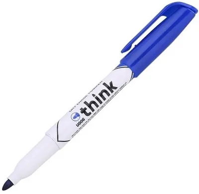Marker pentru tabla alba Deli Think - EU00630, 1,2 mm, albastru