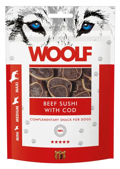WOOLF DOG SNACKS Beef Sushi with Cod 100g