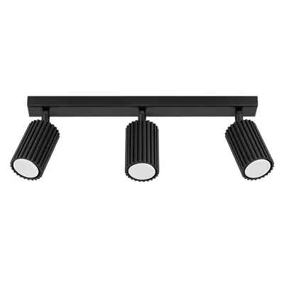Spot negru 6,5x45 cm Gleam – Sollux